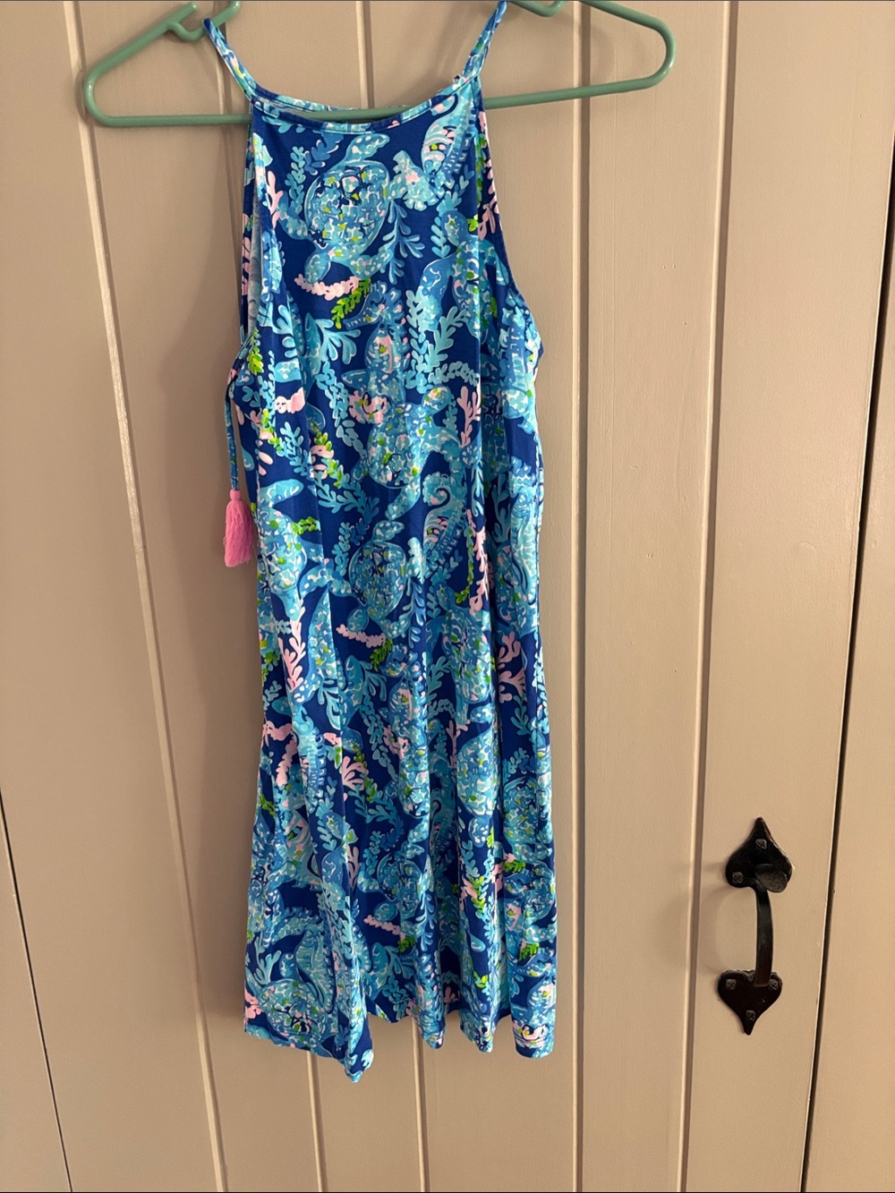 Lilly Pulitzer Blue Tropical-Print womens sundress